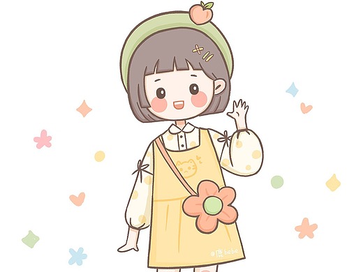 可爱女生头像 照片转插画 原创 练习