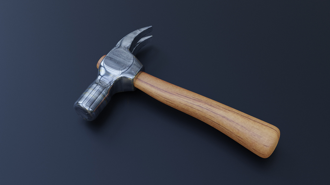 【c4d周练作业061-070】用c4d做了个锤子~|三维|其他三维|苦七君