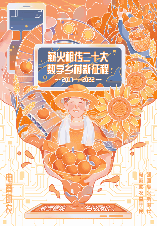 二十大数字乡村，公益动态海报（图ZMzIxOTI3MTMy） - 海报 - 站酷设计师小悠4025原创素材 - 站酷ZCOOL