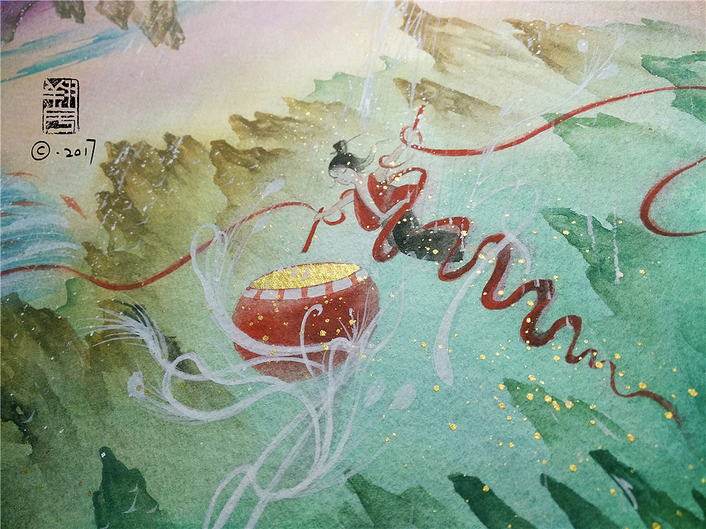 【缚海集——幻狐-凤凰-化蛇-夔牛】—翔鱼（图ZODMwNTk0ODA=） - 绘画 - 站酷设计师翔魚原创素材 - 站酷ZCOOL