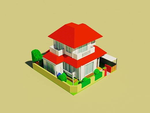 MagicaVoxel“蜡笔小新”家