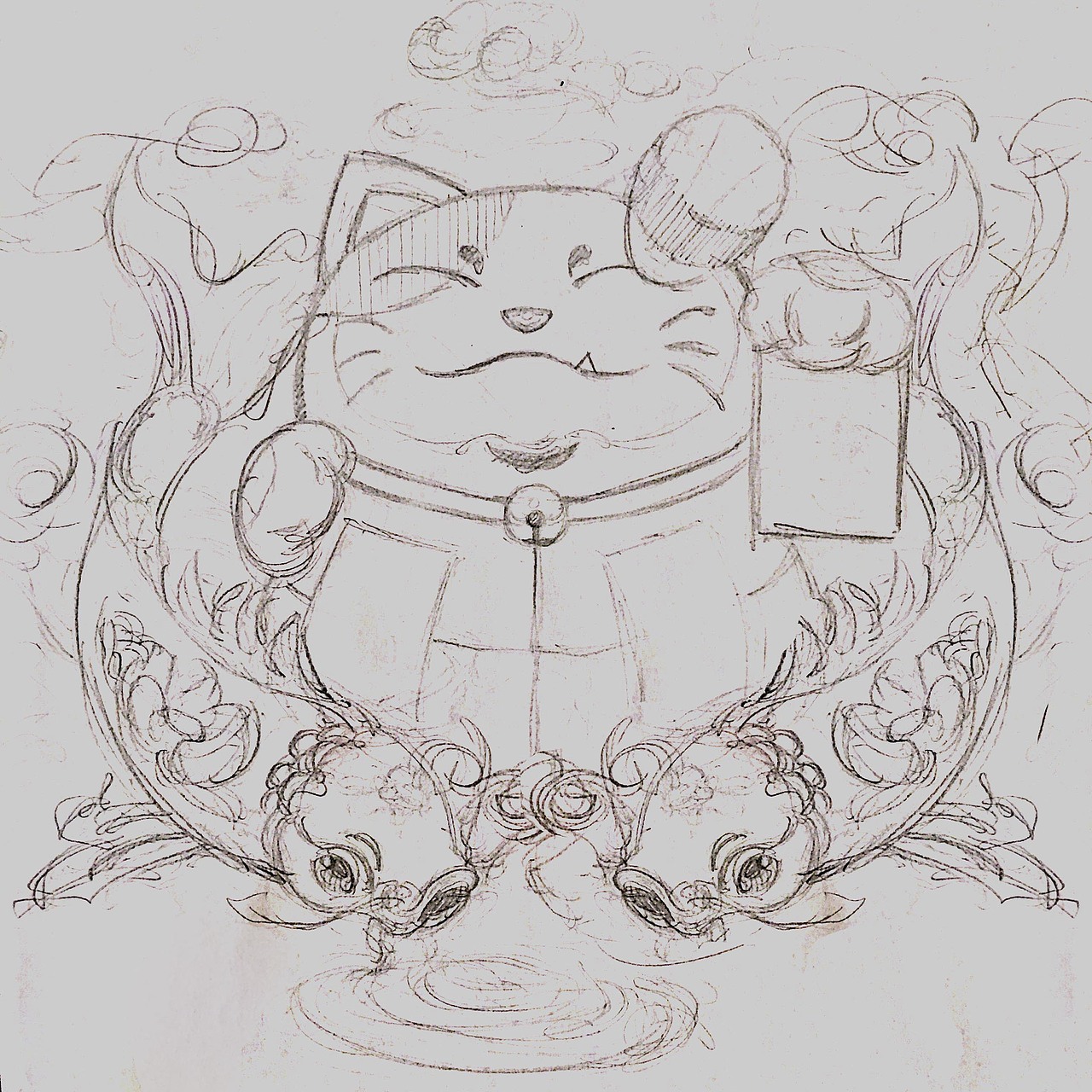 赛博招财猫车贴