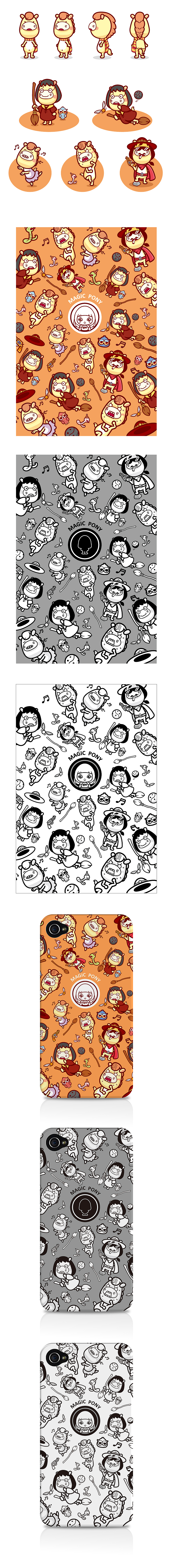 Magic pony 卡通形象动作及VI延展（图ZNzEzODgxMTY=） - 商业插画 - 站酷设计师Rebecca_H原创素材 - 站酷ZCOOL