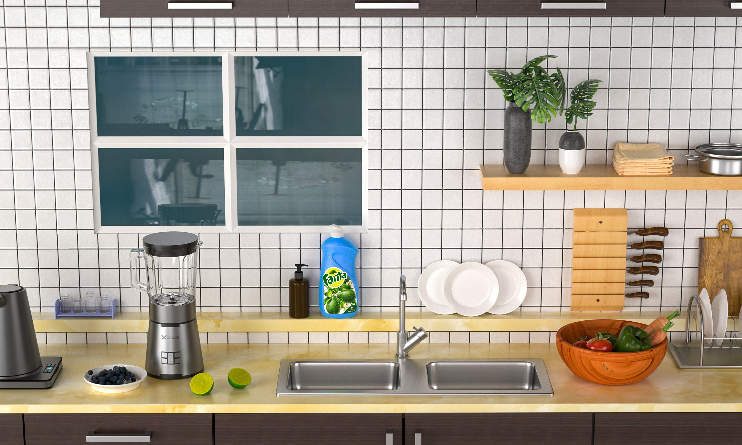 厨房小场景渲染练习