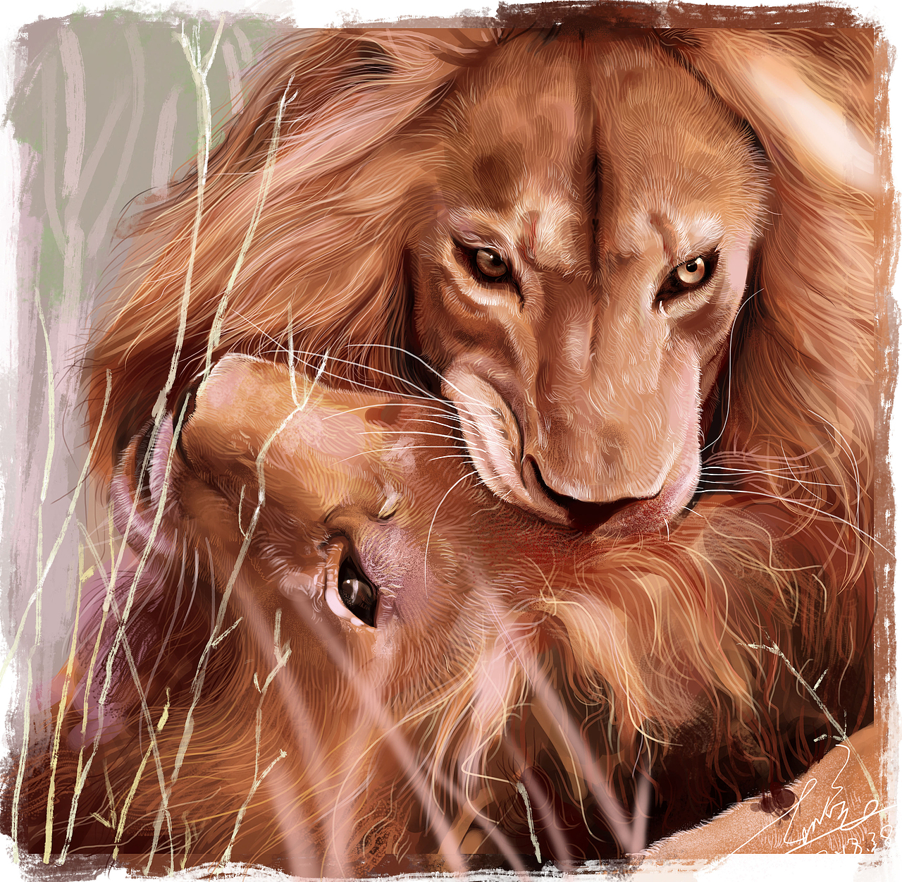 2018--作品合集-大猫动物系列（图ZMTQwMjcxOTE2） - 商业插画 - 站酷设计师狮子大亨原创素材 - 站酷ZCOOL