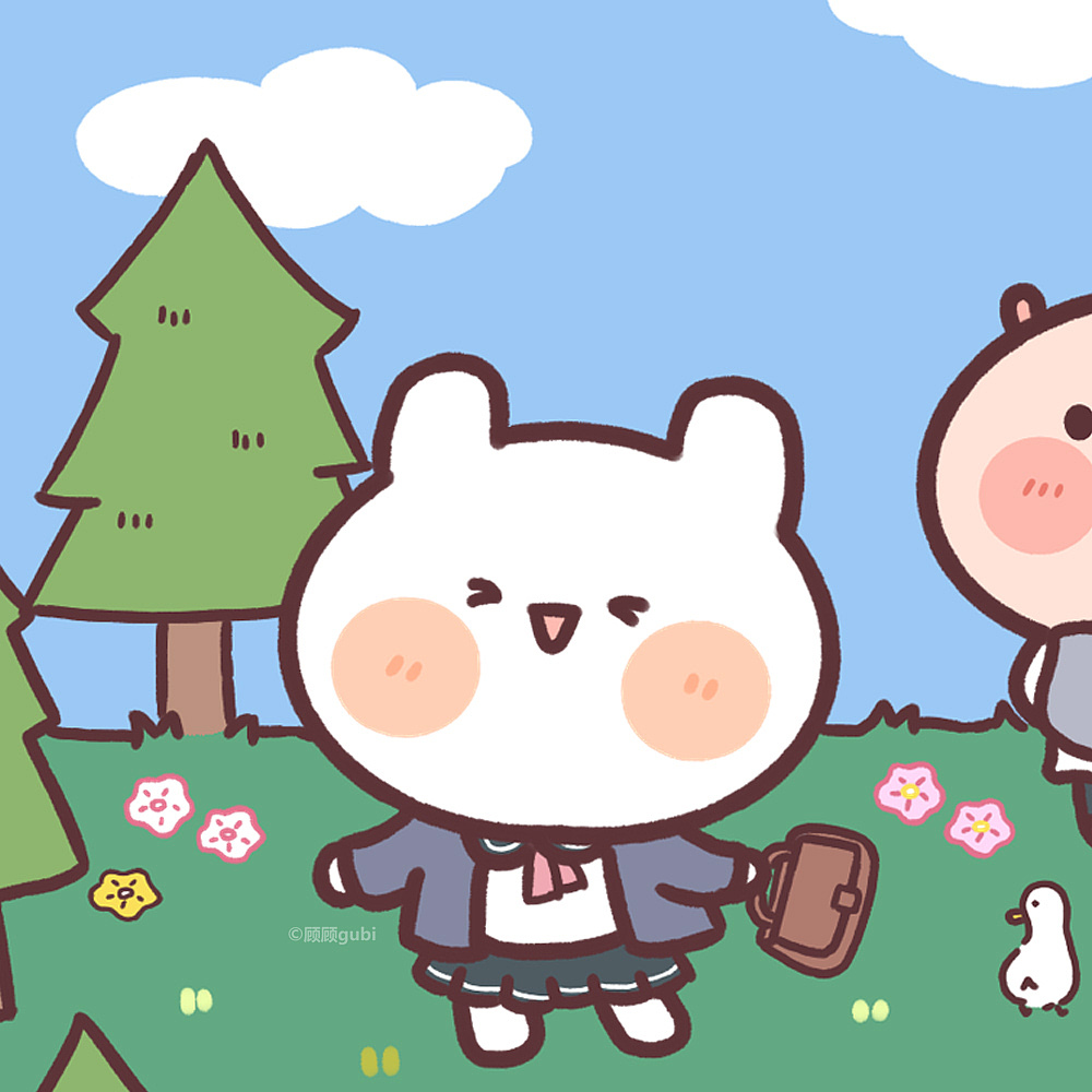 猪次郎与兔几酱可爱头像合集