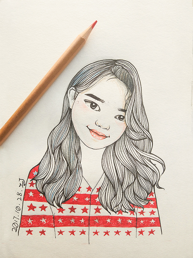 涂鸦小绘本——beautiful girl