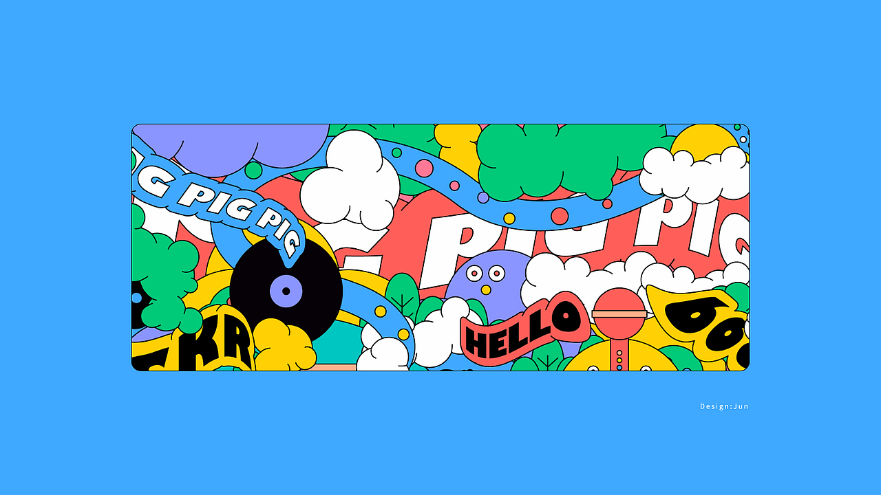 PIG PIG PIG & EVERYDAY（图ZMTQ5OTk3ODk2） - 新锐潮流插画 - 站酷设计师Jun_陈俊贤原创素材 - 站酷ZCOOL