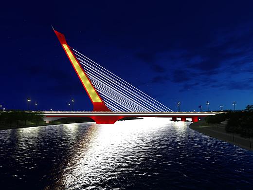 凤凰河桥效果图