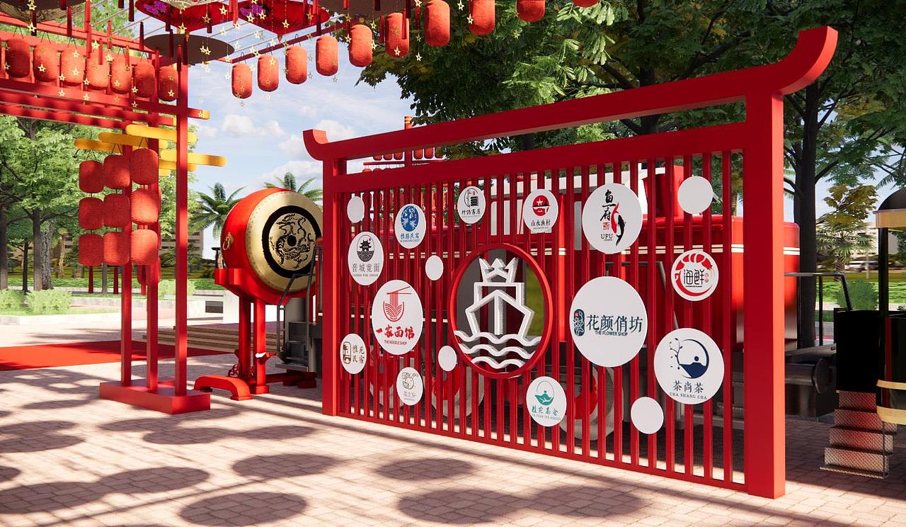 中式古风集市美陈设计