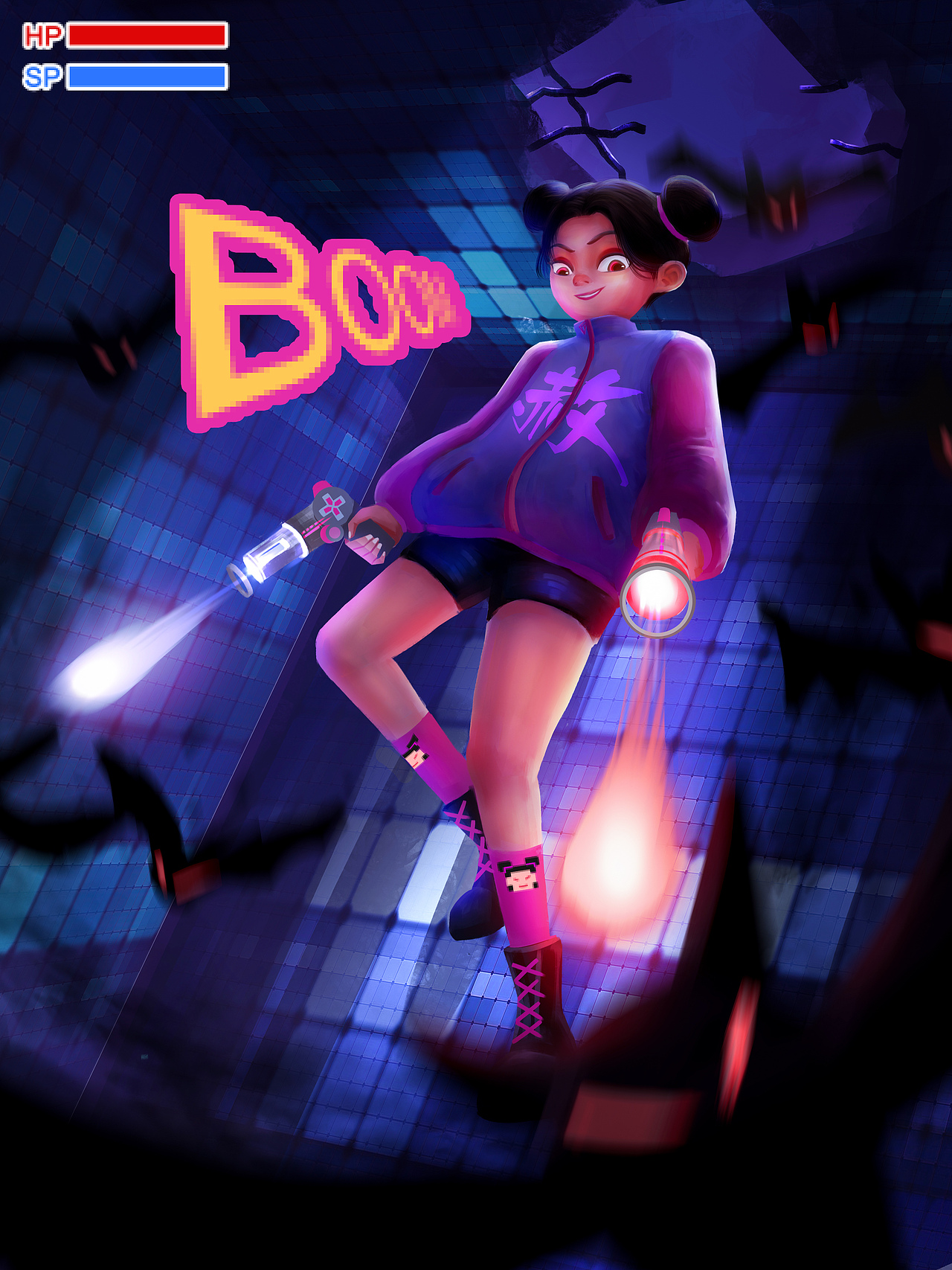 双枪元素使（图ZMTkxMjQxMjQ4） - 创作习作 - 站酷设计师Pandacute原创素材 - 站酷ZCOOL