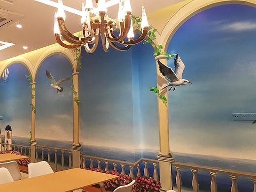 安顺墙绘公司-贵阳金融城美年大健康手绘背景墙项目