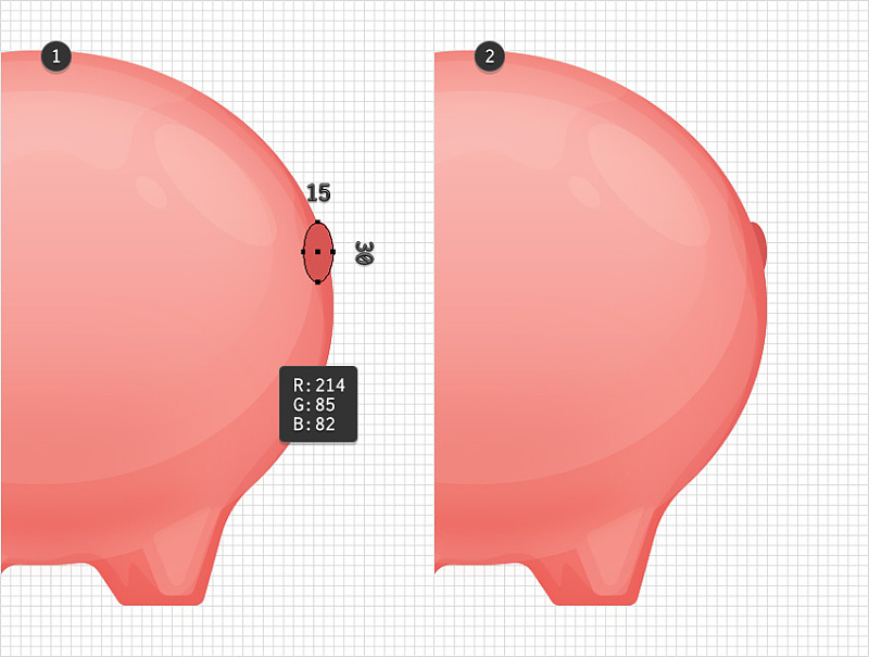 如何在Illustrator制作存钱罐插画图教程