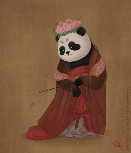 【每日一gif合集九】滚滚中国画（81-90）（图ZODQ5Nzk5OTI=） - 艺术插画 - 站酷设计师阿尨原创素材 - 站酷ZCOOL