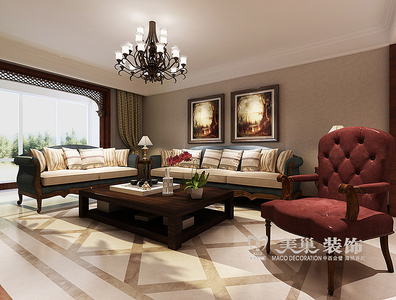 湖光苑170平暖色调古典装修,化繁存简符合生活