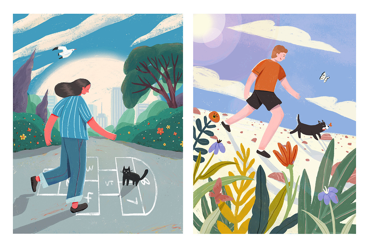 回忆童年（图ZMjE2MzY0ODQ4） - 商业插画 - 站酷设计师喜酒XJ原创素材 - 站酷ZCOOL