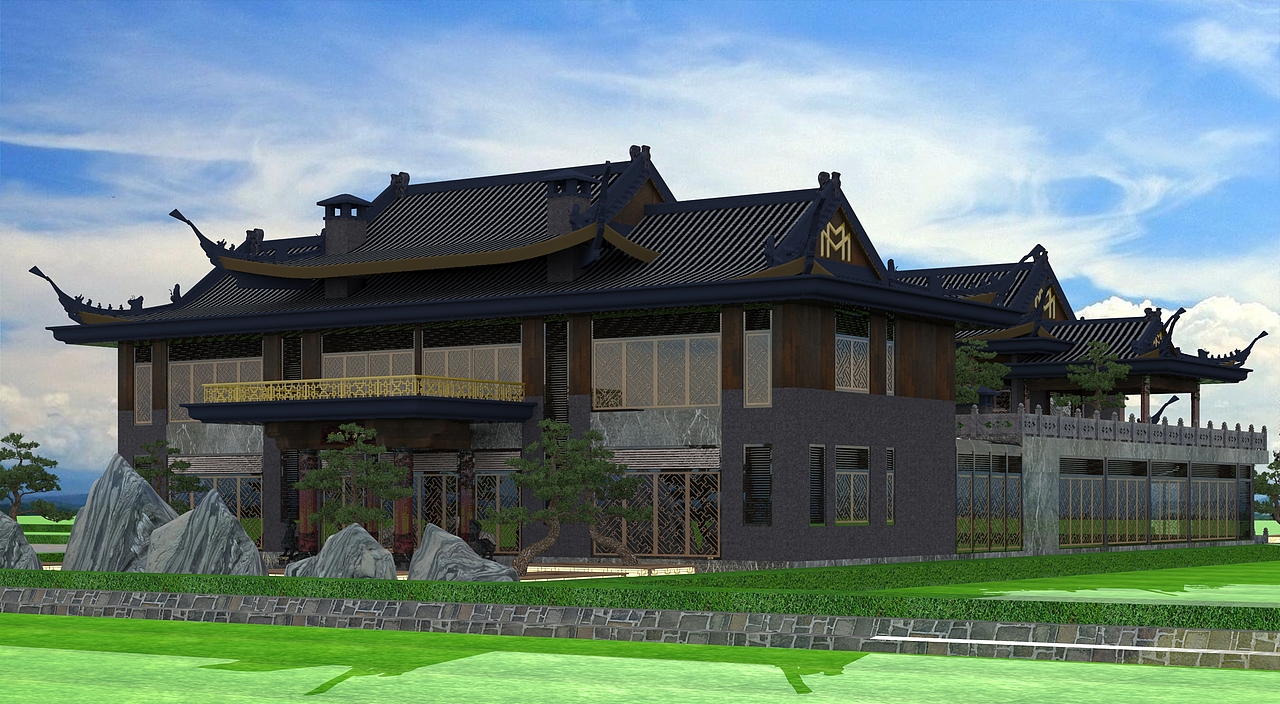 湖南自建房设计，新四合院，新中式大宅设计，（图ZMTQ5NDQwMTY4） - 建筑/空间 - 站酷设计师狮子座设计原创素材 - 站酷ZCOOL