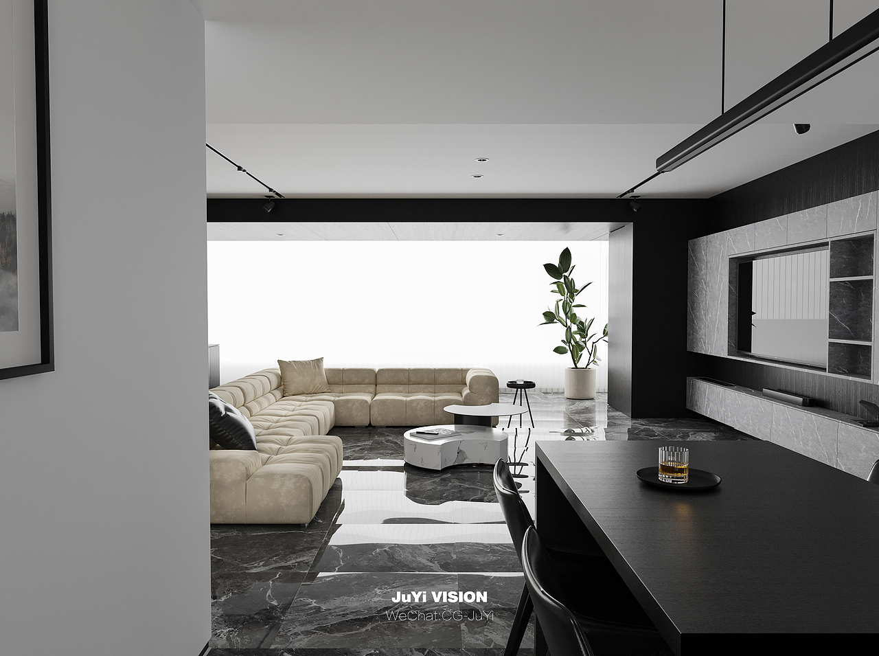 黑与白 最新渲染作（图ZMjk0NTMxNTE2） - 家装设计 - 站酷设计师居一_vision原创素材 - 站酷ZCOOL