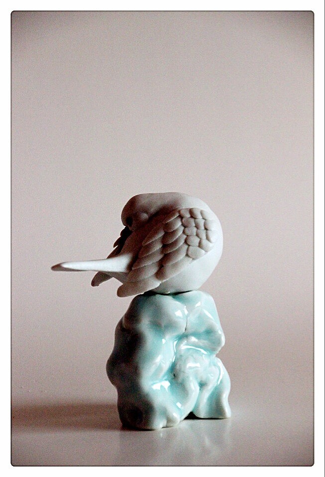 高白泥《陶瓷鸟》动物鸟纯手工艺术雕塑家居装饰摆件（图ZNjIxMTU3NDg=） - 工艺品设计 - 站酷设计师q294646240原创素材 - 站酷ZCOOL