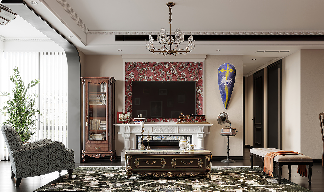 英伦复古空间表现（图ZMjgyNDcyMTg4） - 家装设计 - 站酷设计师極空间表现原创素材 - 站酷ZCOOL