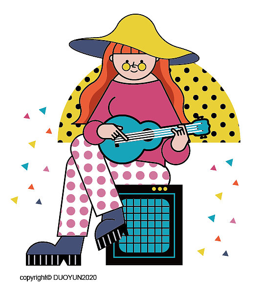 矢量插画enjoy time