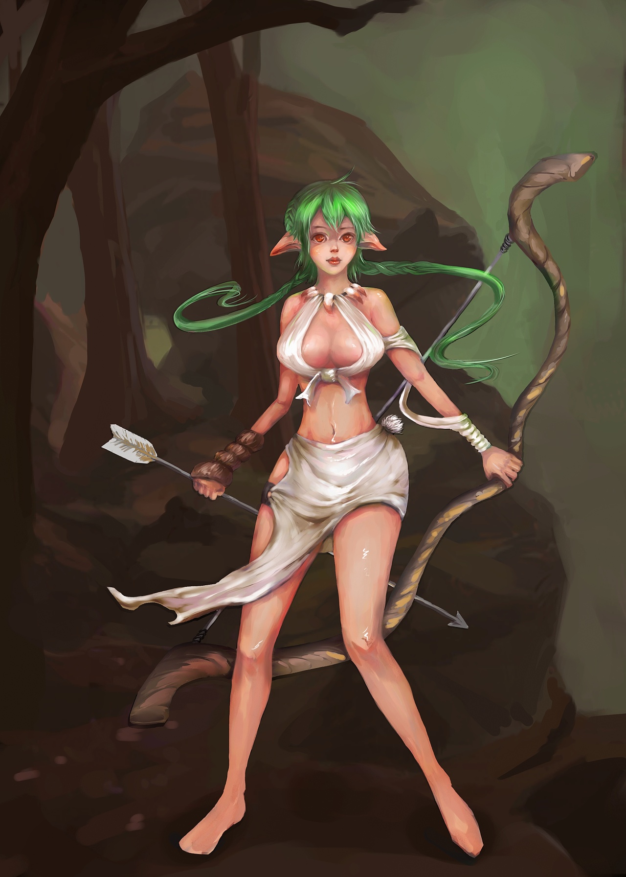 丛林少女|插画|游戏原画|妖凌 - 原创作品 - 站酷 (zcool)