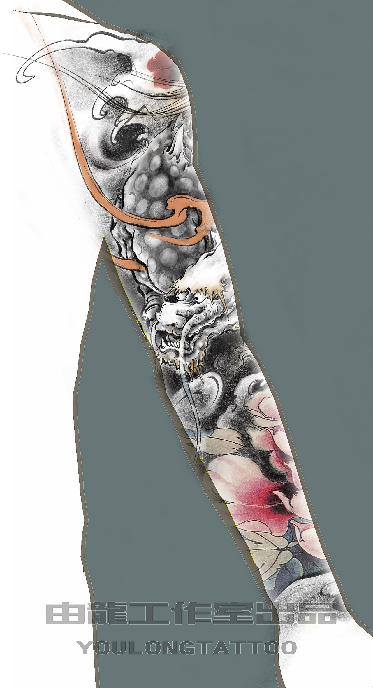 花臂麒麟纹身花臂麒麟纹身图案麒麟花臂设计麒麟纹身图案花臂麒麟纹身