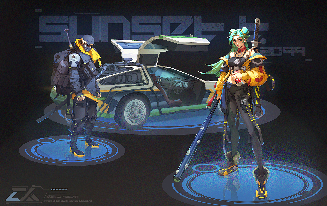 日落小队（图ZMjE5MTEwNjU2） - 游戏原画 - 站酷设计师PT49原创素材 - 站酷ZCOOL