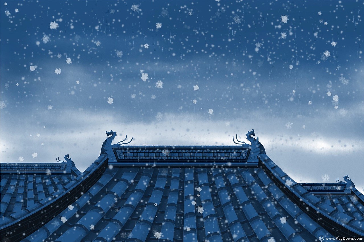 gif冬季下雪唯美效果ps动作