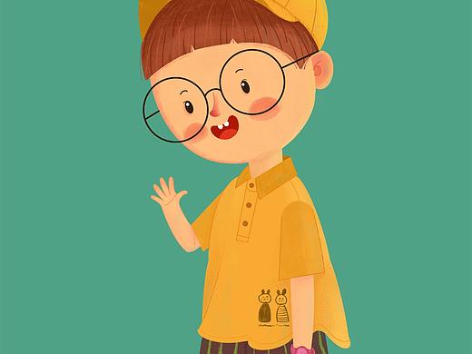 站姿男孩插画（个人主页-ZNDYxMTkxNDg=） - 儿童插画 - 站酷设计师甜甜圈1992753014原创素材 - 站酷ZCOOL