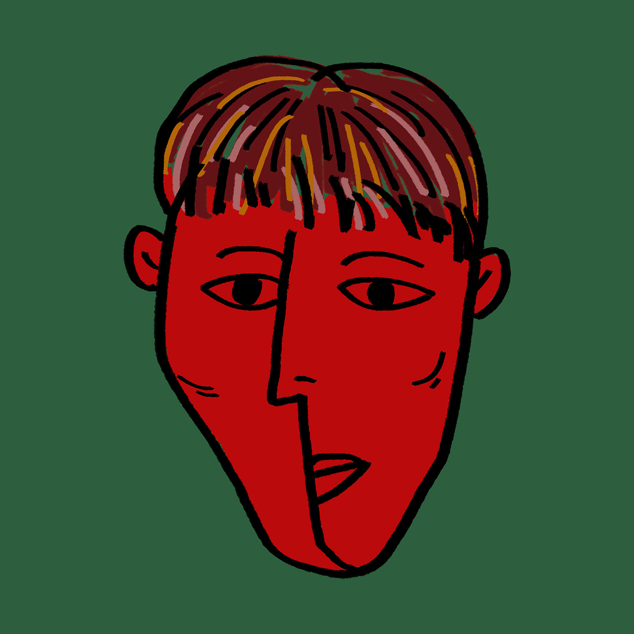 头像 红配绿|插画|创作习作|加100000000 - 原创作品 - 站酷 (zcool)