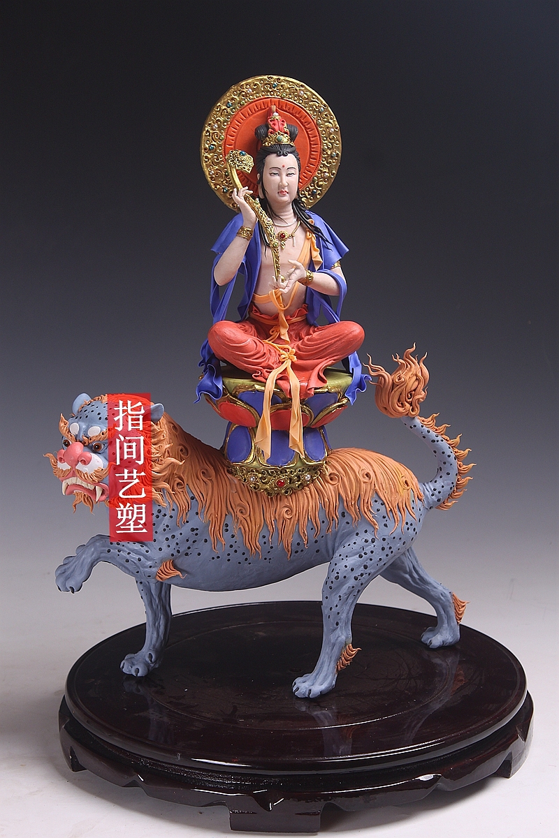 贺加贵面塑软陶（文殊菩萨）