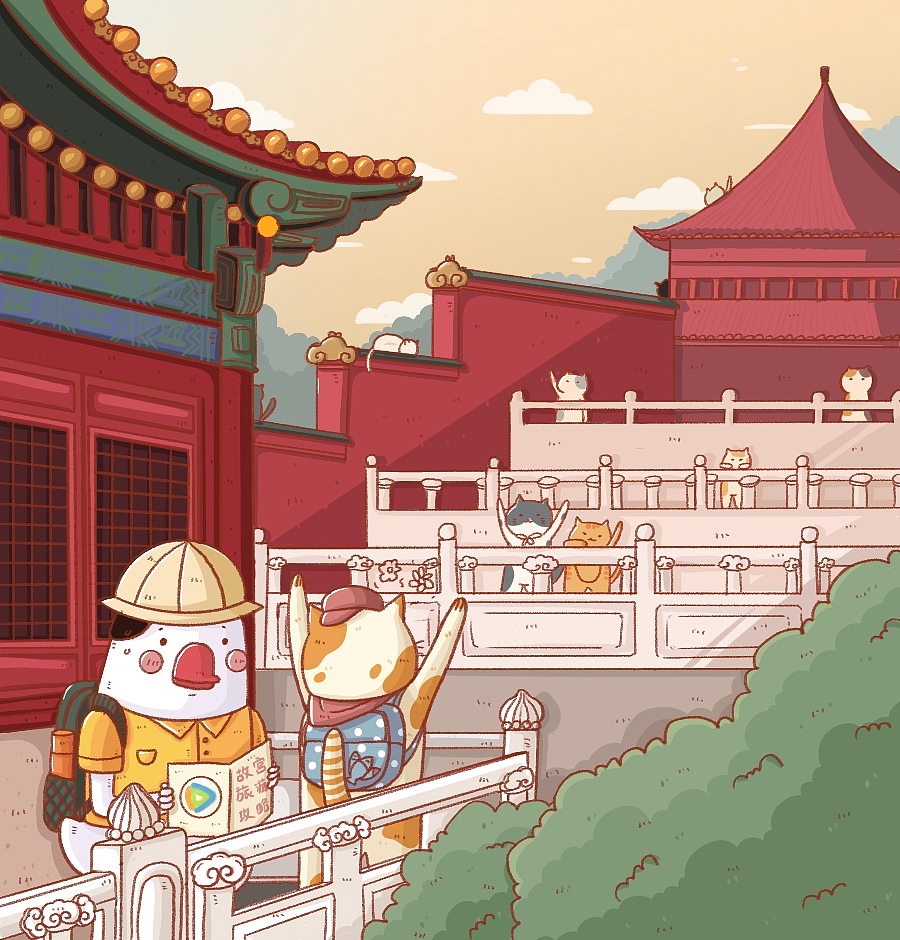 腾讯视频-小鹅日记-一起去旅行吧篇（图ZMjY5Mzg5NDMy） - 商业插画 - 站酷设计师宇宙废星原创素材 - 站酷ZCOOL
