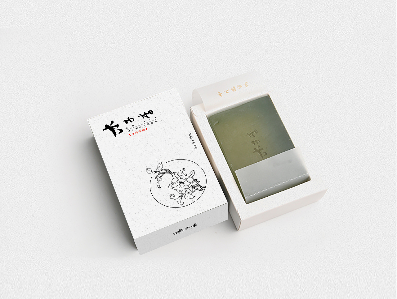木子李包装/包装设计/手工皂包装/花包装/文艺/手绘/山茶花包装