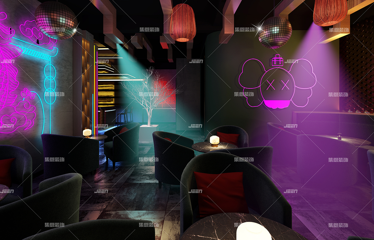 仙门水镇酒吧_酒吧设计效果图_酒吧设计方案（图ZMjc3NTYyNjI0） - 商业空间设计 - 站酷设计师集恩餐饮全案设计原创素材 - 站酷ZCOOL