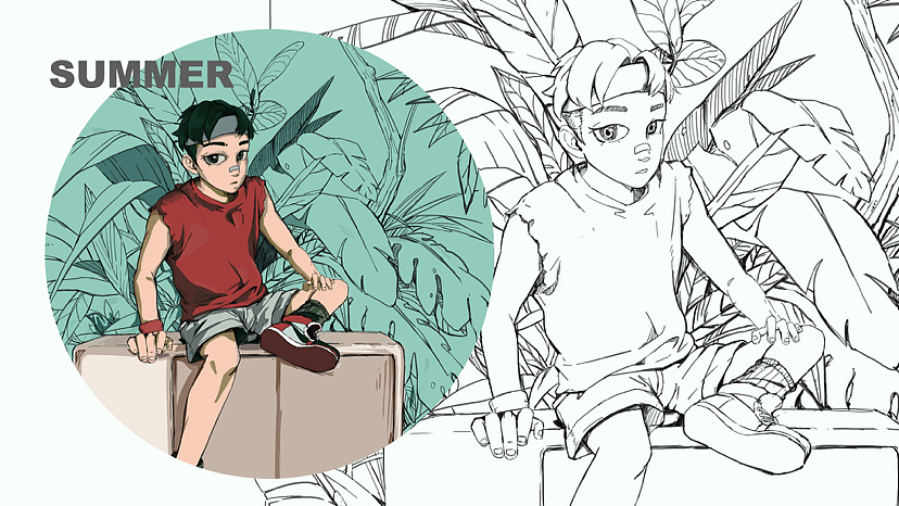 漫画风插画（图ZMzU2NDA5MzIw） - 艺术插画 - 站酷设计师木鱼鱼mumu原创素材 - 站酷ZCOOL