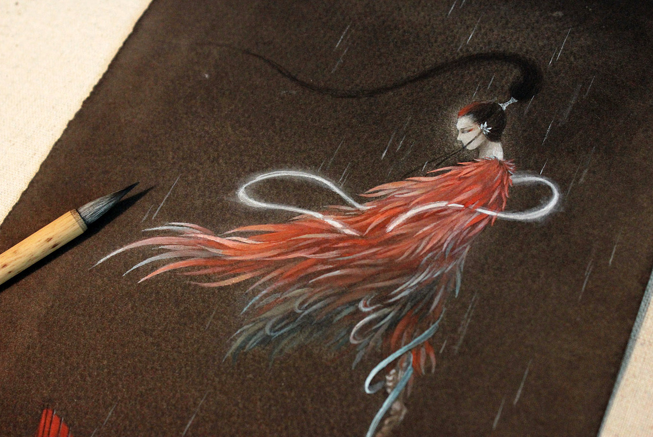 中国百鬼金华猫妖讹火毕方