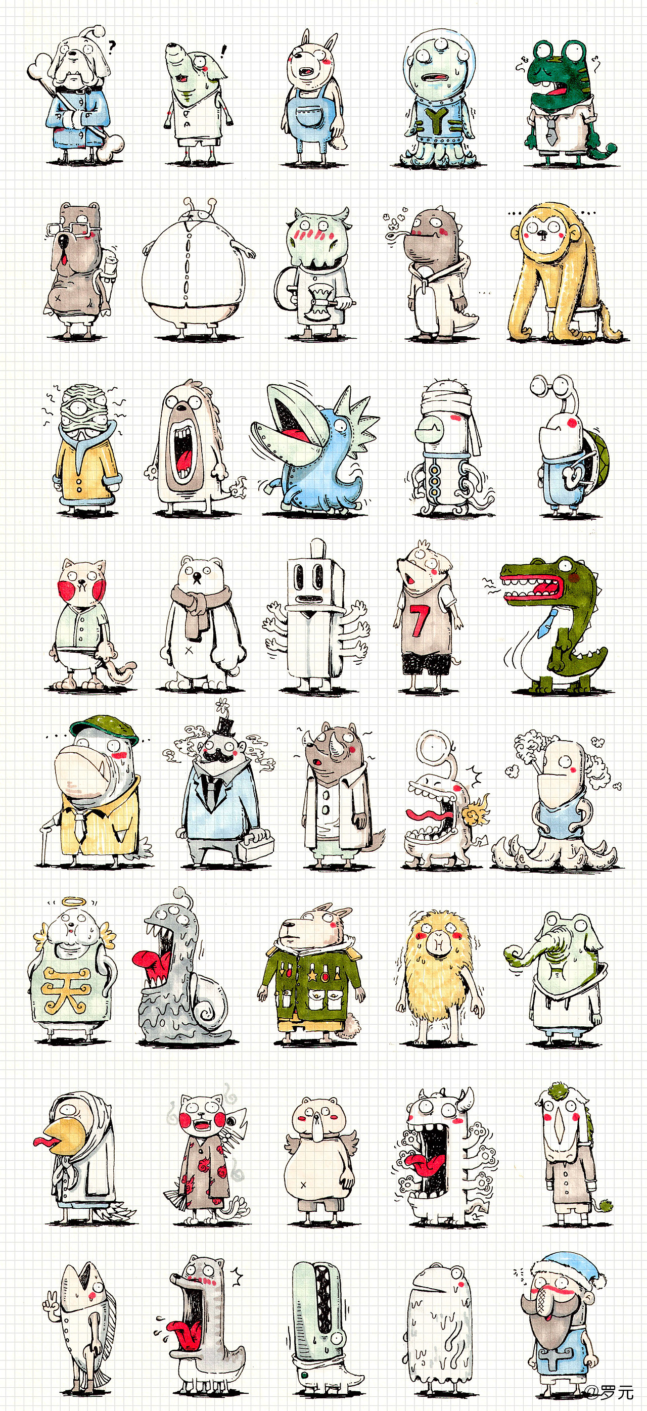 Monsters 78（图ZNjUyNjg0NDQ=） - 艺术插画 - 站酷设计师罗元元元原创素材 - 站酷ZCOOL