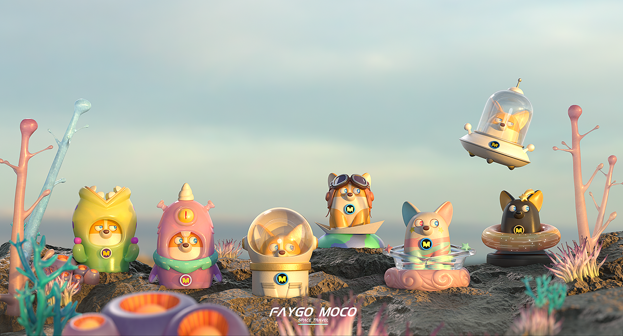 飞狗moco的盲盒系列太空漫游终于落地呐