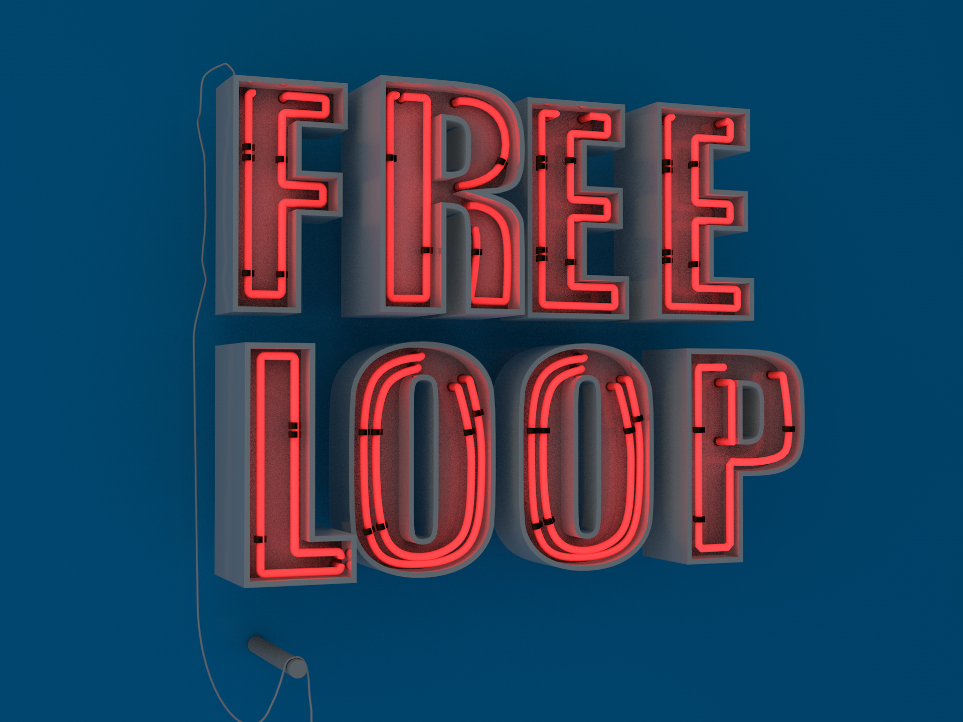 free loop /c4d霓虹灯效果