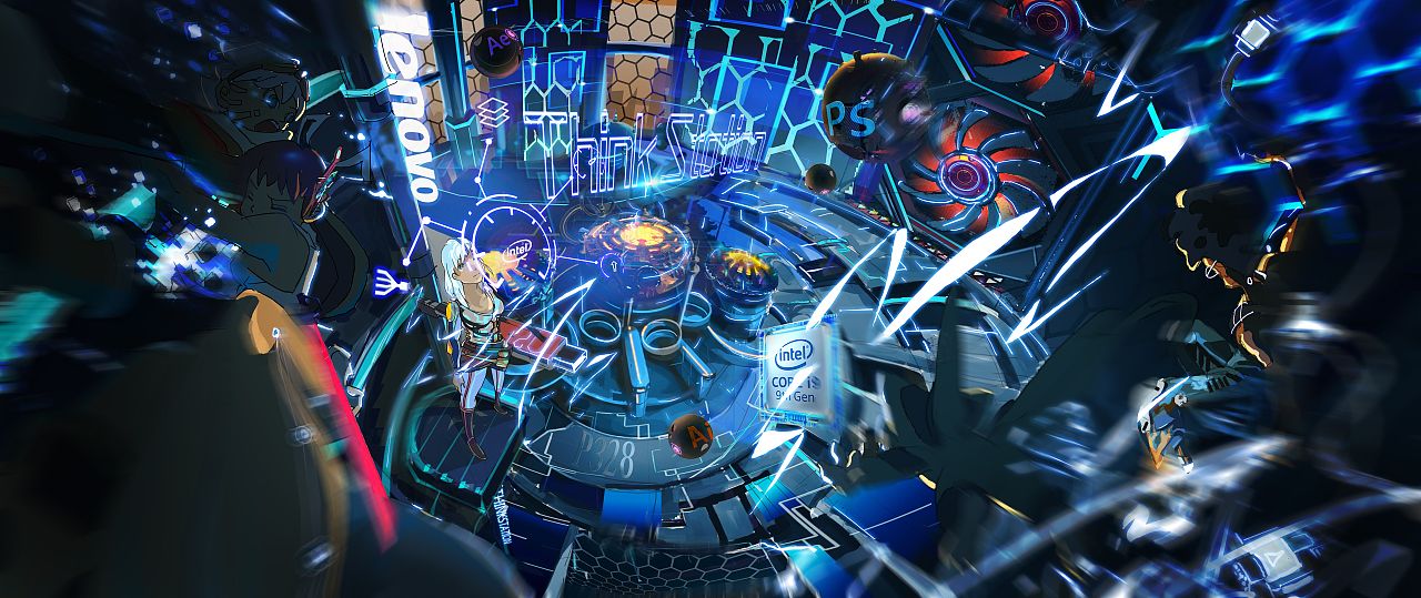 高能！一起进入ThinkStation站内世界吧！（图ZMTg3OTM1MjMy） - 海报 - 站酷设计师CAOUP原创素材 - 站酷ZCOOL