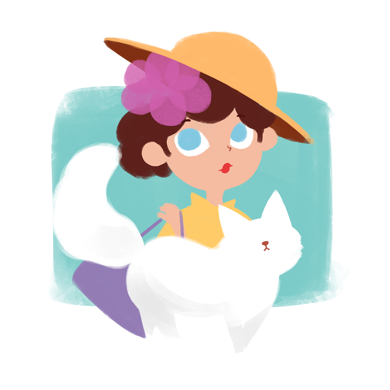 【儿童插画】猫咪少女_布偶猫