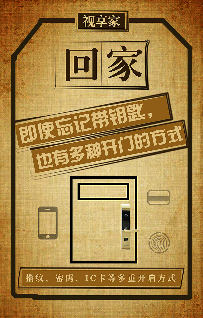 智能门锁系列海报