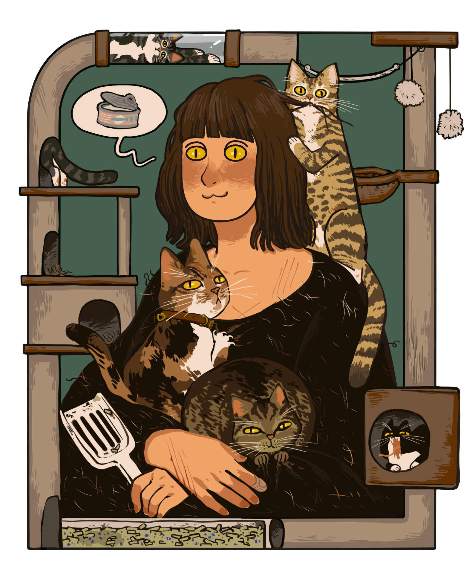 NO.1#aka蒙娜丽莎#（图ZMjE5OTAyNDY4） - 艺术插画 - 站酷设计师怪力磁场原创素材 - 站酷ZCOOL