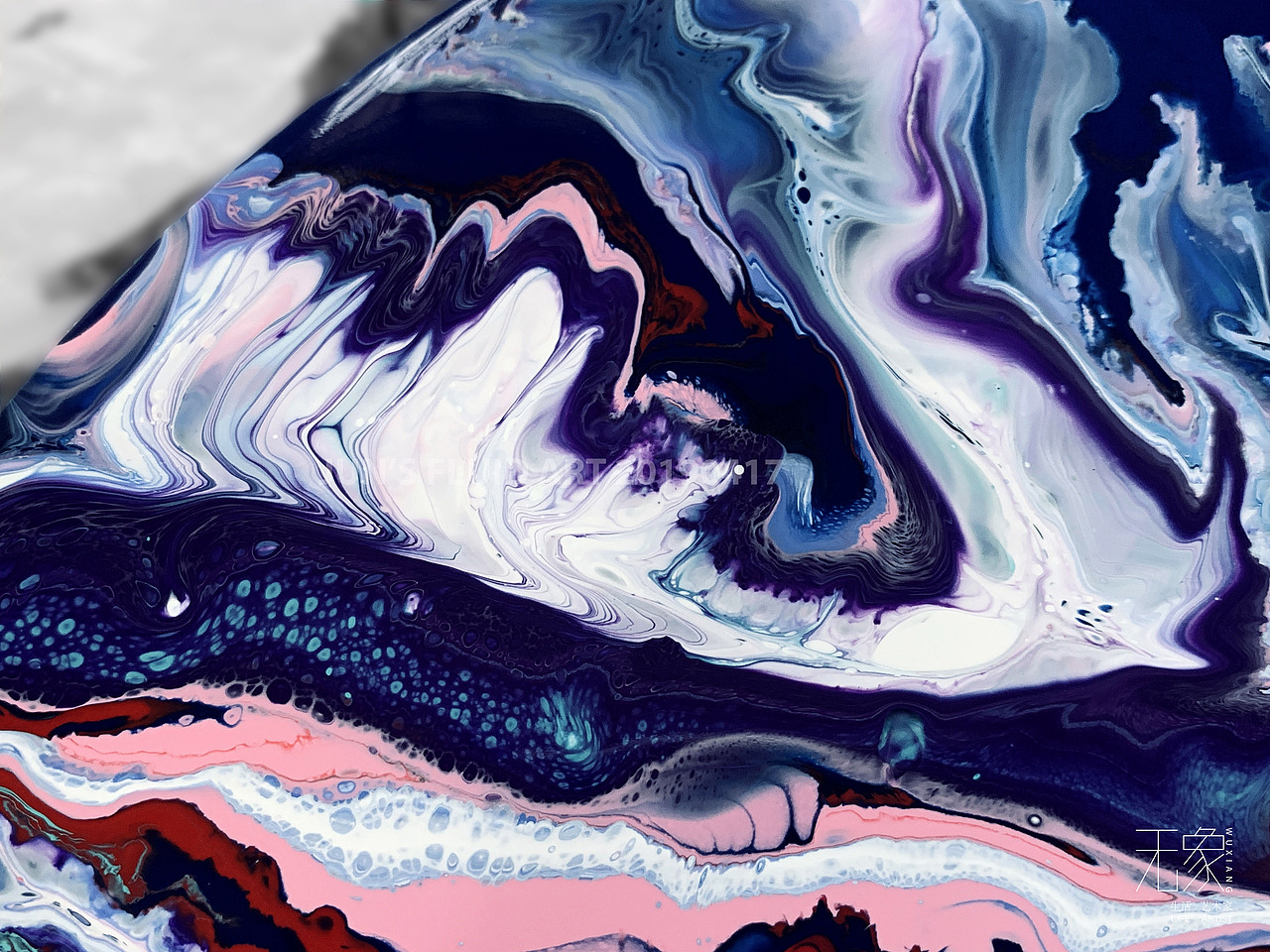 流体画作品 JUN’S FLUID ART 20190417《花花世界》（图ZMTU0Mzc5MTc2） - 绘画 - 站酷设计师tempijun原创素材 - 站酷ZCOOL