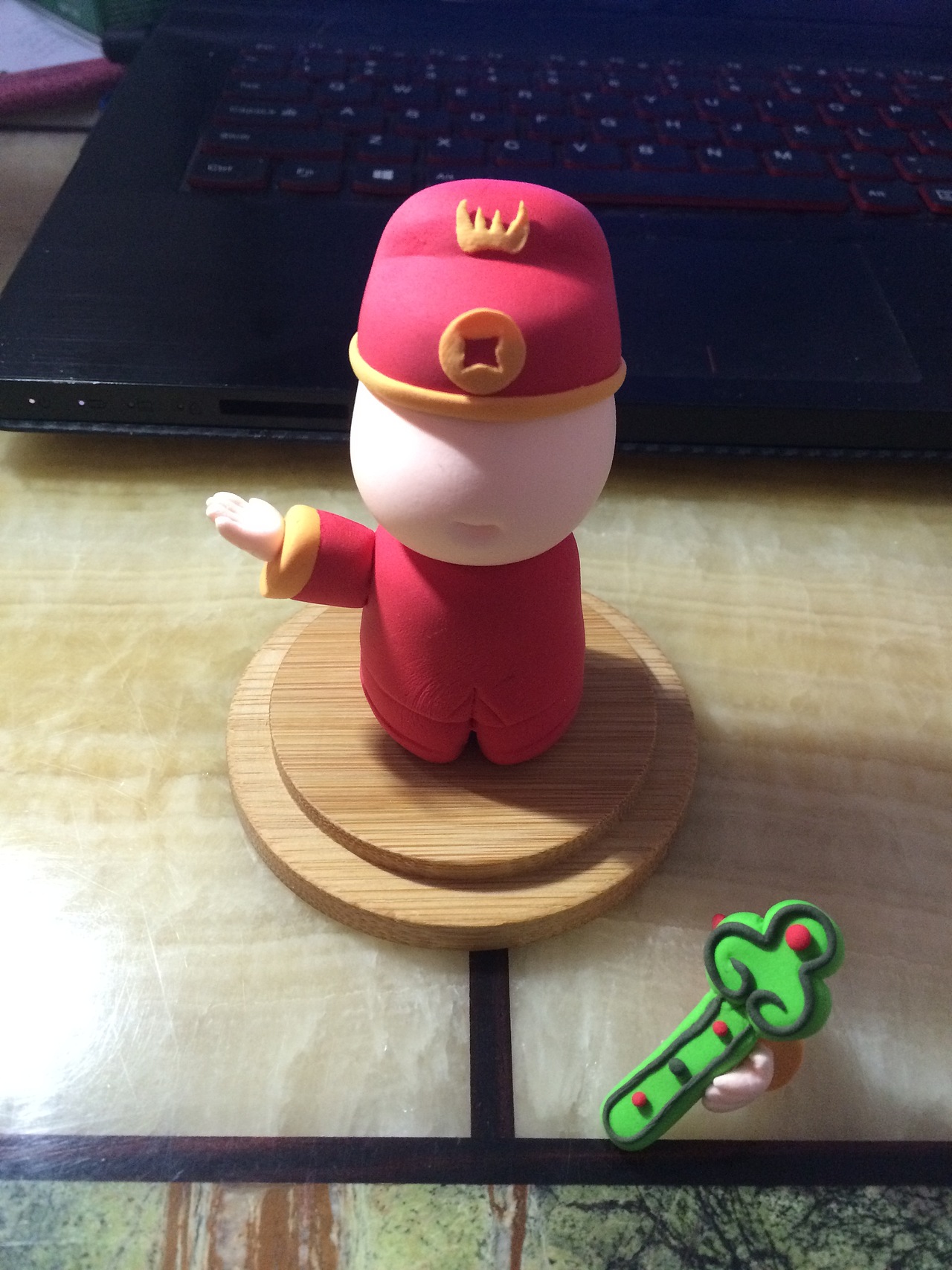 手工作品超轻粘土小财神玉如意金元宝富甲天下