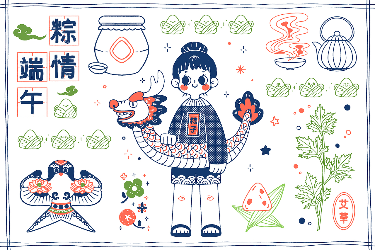 单/双色简笔画系列