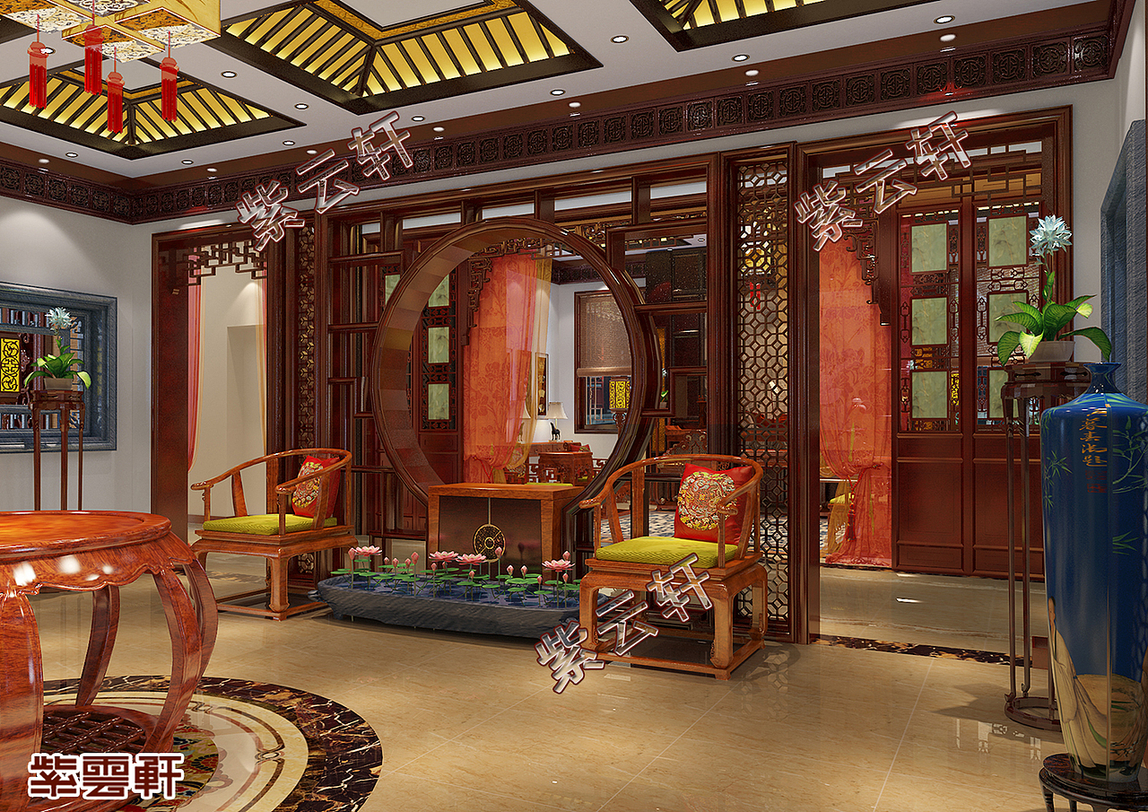 中堂复古中式装修效果图