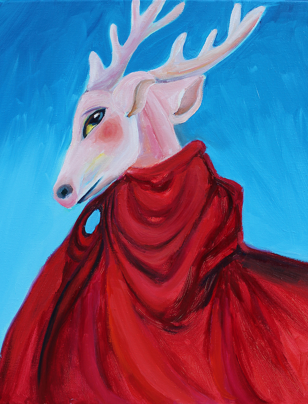 [cp]原创油画《超鹿归来》