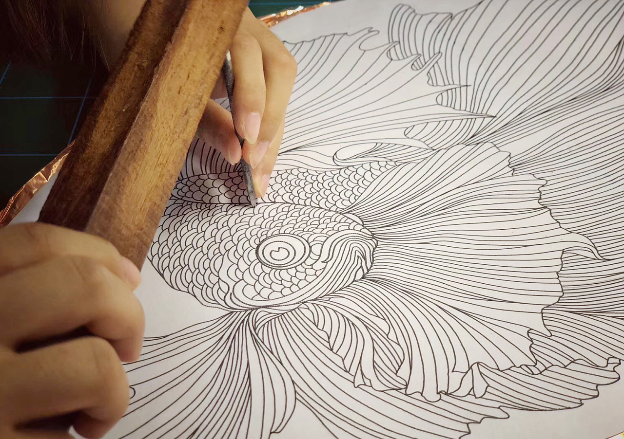 佛山铜凿剪纸《斗舞》系列